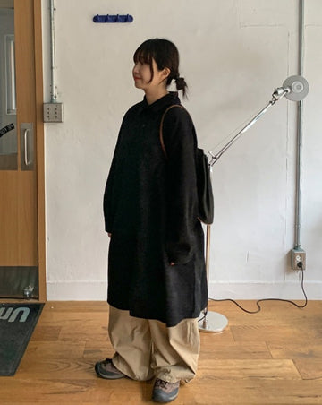 Dundue corduroy shirt long one piece